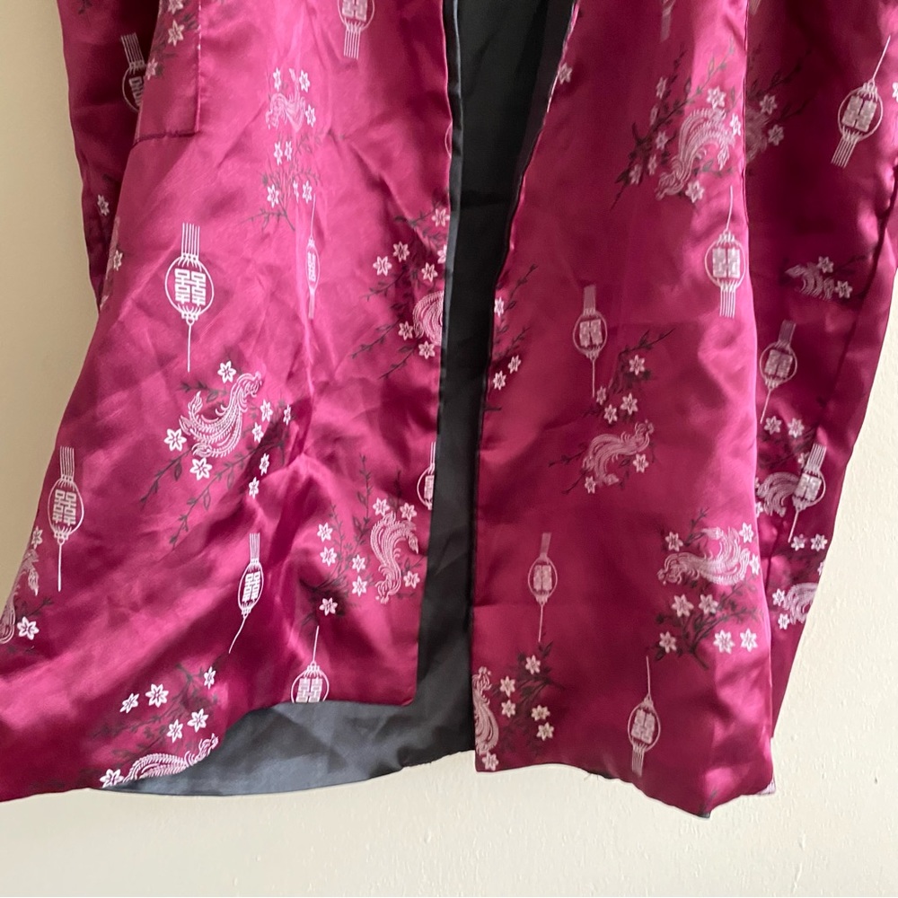 VINTAGE Japanese Silk Dragon Embroidered Kimono - L - Picture 15 of 16